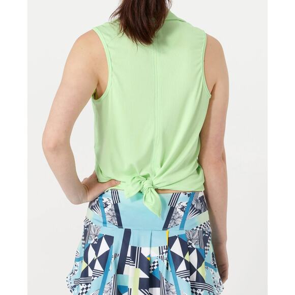 Lucky‎ in Love Women Rib Tie Back Tennis Tank Keylime Size L(12) - Picture 2 of 8